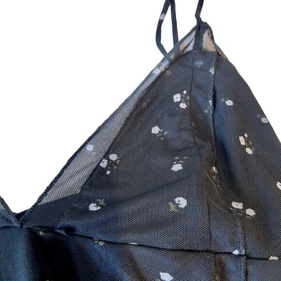 Y2K Babydoll Dark Fairy Whimsygoth Micro Floral Sheer Dainty Tank Women XXL - Picture 4 of 8